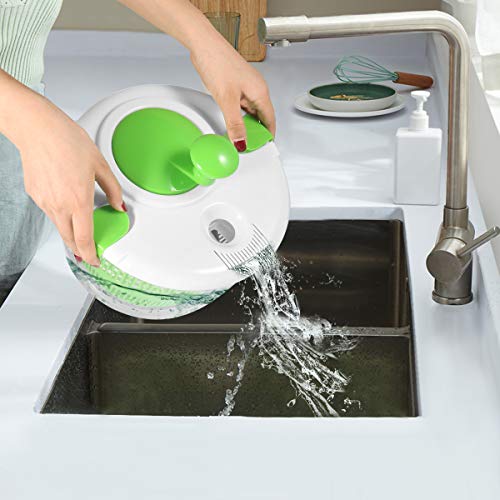 Salad Spinner, Lettuce Spinner With Lid Lock & Rotary Handle, Vegetable
