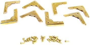 Amazon Com 8pc Decorative Low Profile Brass Plated Box Corners W