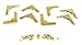 C. B. Gitty 8pc. Decorative Low-Profile Brass Box Corners with 24 Mounting Screws