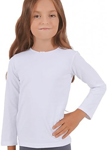 Petite Amelia Little Girls Long Sleeve Bow Tie Top, Size 4, White