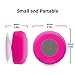 BONBON Bluetooth Shower Speaker Waterproof Water Resistant Handsfree Portable Wireless Shower Speaker,Build-in Microphone, Solid Suction Cup, 4 hrs Play Time,（Pink）