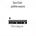 5mm Cup Facet Round Sequin Paillettes Opaque Glossy Bridal Snow White Made in USA