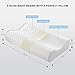 Anvo Memory Foam Pillow, Neck Contour Cervical Orthopedic Pillow for Sleeping Side Back Stomach Sleeper, Ergonomic Bed Pillow for Neck Pain - Blue White, Soft
