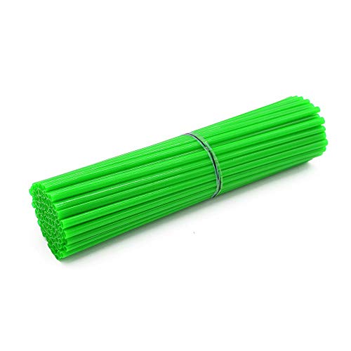 72 Pcs Motorcycle Spoke Skins Covers Coats For 8"-21" rims Kawasaki KX KL-XF KLR KL Honda CRF XL XLR XR KTM Yamaha XT250-600 WRF XC Kawasaki R-Z400S SM RM2 F750GS (Green)