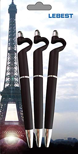 Stylo Tactile Tablette stylos à Bille écran Tactile stylot Tactile Support téléphone stylos à Bille Multifonction 3en1 Type Retractable