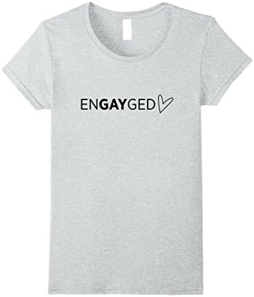 Womens EnGAYged Pride T-Shirt Medium Heather Grey