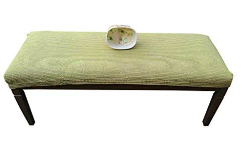 Waterproof Dining Bench Cover Protector - Perfect For Kids, Elderly, Restaurants, Party, Home - Machine Washable, Stretchy, Snugly Fit, Premium Quality, Clean the Mess Easily (49x17, green)