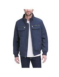 Tommy Hilfiger Chaqueta aviadora de sarga y poliéster, para hombre.