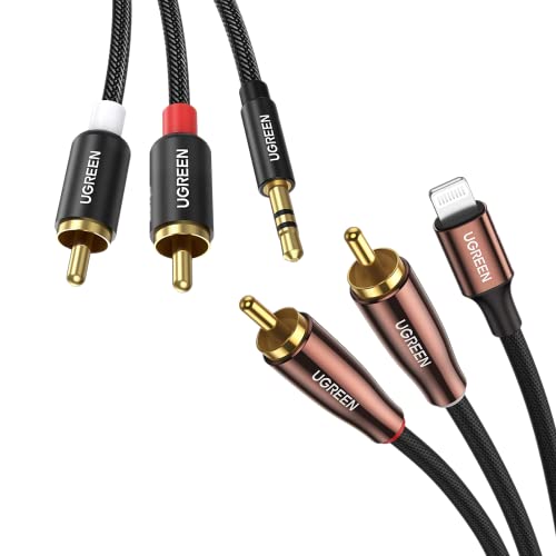 UGREEN MFi Certified Lightning to RCA Cable Bundle with to
