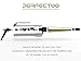 Curling iron, Perfectwo Studio Salon Collection Digital Ceramic Curling Wand, Hair curler, White-Gold