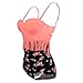 Dreaweet Vintage High Waist Tassel Women's Floral Two Piece Bikini Bathing Suit