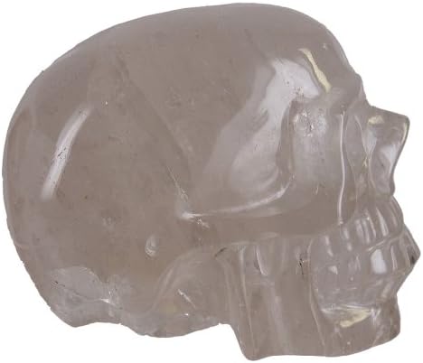 Smoky Quartz Skull Rock Crystal Carved Realistic 4 Inch