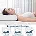 GREHOME Memory Foam Pillow, Pillows for Sleeping, Cervical Pillow for Neck, Shoulder Pain, Contour Pillow for Back, Stomach, Side Sleepers with Removable Washable Pillowcase -16 x 25 x 3.5/4.7 inches