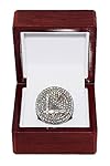 GOLDEN STATE WARRIORS (Steph Curry) 2015 NBA FINALS WORLD CHAMPIONS (1975 Season Tribute) Rare & Collectible High-Quality Replica NBA Basketball Championship Ring with Cherrywood Display Box