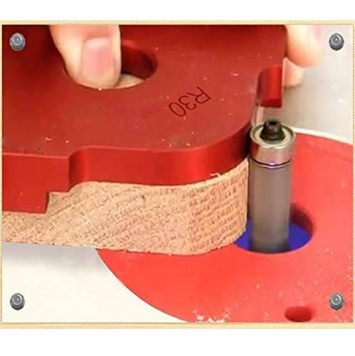 Set of 2 Aluminium Alloy Wood Panel Corner Radius of Quick Table of Router Bit Gauge Templates Kit, for Routing Rounded Corners R10 R15 R20 R30, Woodworker Woodworking Round Accessories