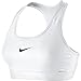 Nike Womens Dri-Fit Pro Compression Sports Bra White/Cool Grey 410631-100 Size L