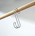 mDesign Metal Wire Over The Rod Hanging Closet Accessory S Hook for Handbags, Belts or Jackets - Snag Free - 8 Pack - Chrome