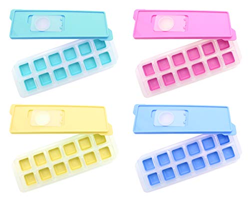Eiswürfelformen Eiswürfelbereiter Eiswürfelbehälter aus Silikon (4-tlg Set Ice Cubes) – Bild 2