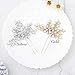 Unicra Rhinestone Bride Wedding Hair Pins Bridal Hair Clips Crystal Hair Piece Decorative Bridesmaids Hair Accessories for Women and Girls Pack of 2 (A-Silver)