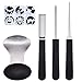 Antner Professional Pumpkin Carving Tools Kit, 4PCS Heavy-Duty Stainless Steel Carving Tools Set with 6PCS Self-Adhesive Stencils for Easy Creating Halloween Jack-O-Lantern Decoration
