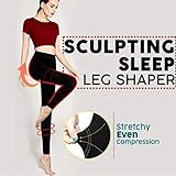 Weite Women's Sculpting Sleep Leg Shaper Pants Stretchy Nylon Legging Socks, Breathable Body Shaper Panties, Relieves Legs from Swelling, Shaping Perfect Slim Shape (L)