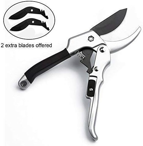 Ucharge Pruning Shears Heavy Duty Garden Clippers with Titanium, White&Black