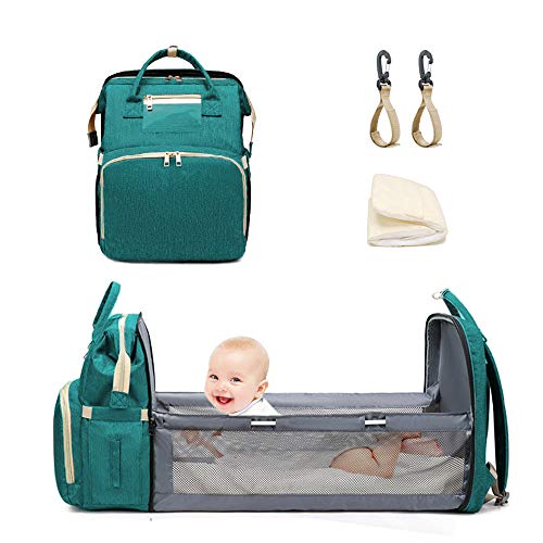 Travel Foldable Baby Bag, ESTB Convertible Diaper Bag Backpack