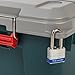 IRIS USA Plastic Storage Boxes, Heavy-Duty Utility Storage Totes with Durable Lid and Secure Latching Buckles, Garage and Outdoor, Green/Gray, 4 Pack