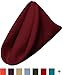 LA Linen 10-Pack Poly Poplin Napkin, Soft Cloth Napkins, Washable Reusable Napkins, Stain and Wrinkle Resistance Table Napkins for Dinner, Wedding, Parties, 17 by 17-Inch, Burgundy