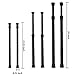 Blu-Pier Tech 2 Pack Spring Tensions Rods Steel Adjustable Length Curtain Rod, 28-43 Inches (Black)