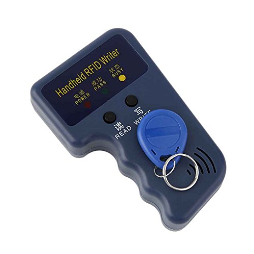 Minzhi Handheld RFID 125KHz EM4100 EM410X ID Card Copier with 6 Writable Tags And 6 Cards