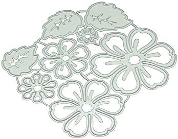 UanBO9wykh Cutting Die (●_●), Cute Flower Embossing Carbon Steel Cutting Dies DIY Paper Art Card Decorationfor Paper Card Embossing Scrapbooking Album Card Stock DIY Craft Silver