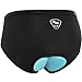 NOOYME Women Bike Underwear Gel 3D Padded Printed Design Bicycle Briefs Cycling Underwear Shorts (Small, Black)