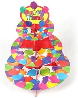 JoyGlobal Silicone 3 Tier Balloon Design Cup Cake Stand, Multicolor