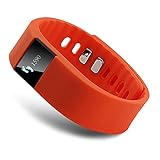 EFO-S ORANGE K5 Wireless Activity and Sleep Monitor Pedometer Smart Fitness Tracker Wristband Watch Bracelet for Men Women Boys Girls Ladies Man iPhone Sumsung HTC (Orange)