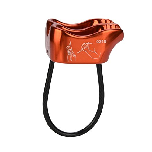 Nacome Double Slot Belay Device For Climbing Safety Abseiling Belay Rappelling Device (Orange) - Thumbnail 3