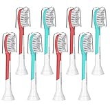 Kids Replacement Toothbrush Heads,Compatible with Philips Sonicare HX6340,Standard Sonic Care Kids Brush Heads for Children Over 7 Years Old, Fit HX6320,HX6042/94,HX6034,HX6321,HX6330,HX6331 8 pack