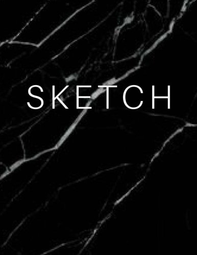 Sketch - art sketch book / black marble cover: (8 x 11)…
