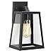 Emliviar Outdoor Wall Lighting Fixture 2 Pack, Wall Light Fixture in Black Finish with Clear Bevel Glass, 12