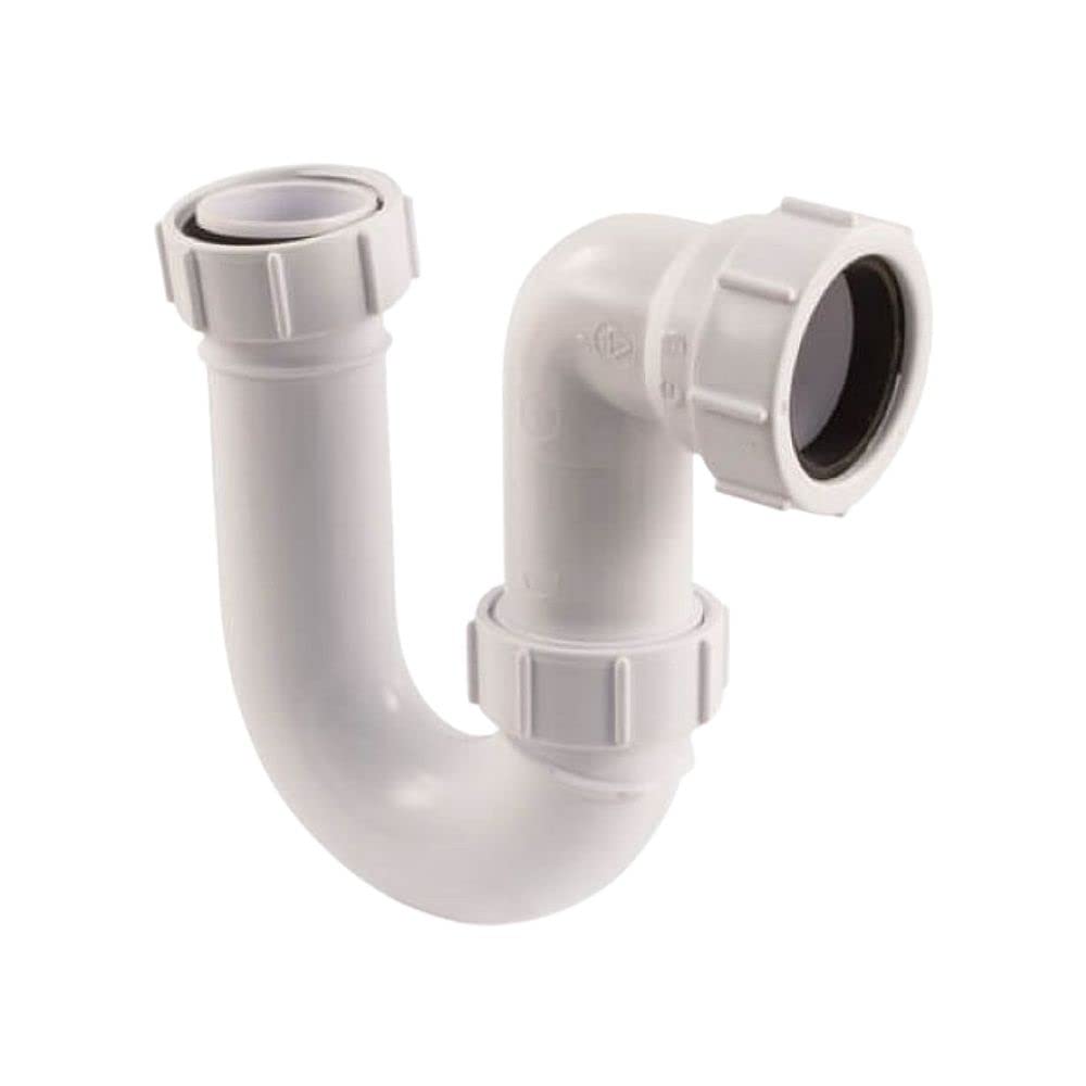 Trap Multikwik 32mm Low Inlet Tubular Trap White PSW TRADE SUPPLIERS LTD