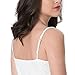 Ibeauti Breathable Classic Women's Basic Camisoles Tops with Built in Padded Bra (M, Ivory White)