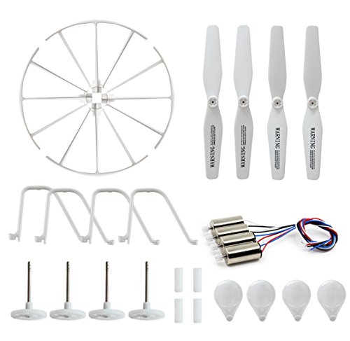BTG Motor Parts for Syma X5UC X5UW RC Quadcopter- Spare Parts: 4 Motors; 4 Gear Sets; 4 Propellers, 4 Protection Frames, 4 Landing Gears