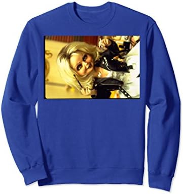 Unisex Bride of Chucky Tiffany Doing Her Makeup Sweatshirt Large Royal Blue