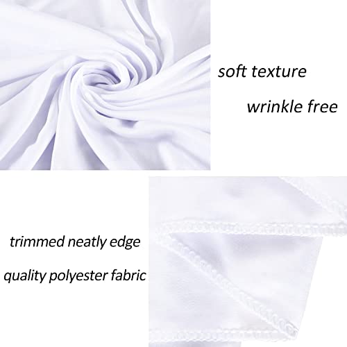 AK TRADING CO. 10 feet x 10 feet Polyester Backdrop Drapes Curtains Panels with Rod Pockets - Wedding Ceremony Party Home Window Decorations - White