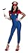 Disguise womens Nintendo Super Mario Bros.mario Female Deluxe adult sized costumes, Blue/Red, Small 4-6 US