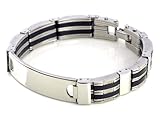 Imixlot Mens' Stainless Steel Silvery Bracelet Chain Link Wrist Band Wristband Stylish Jewellery
