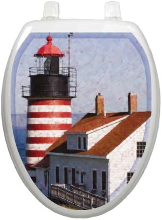 West Quoddy TT-1019-O Elongated Beach Theme Cover Bathroom