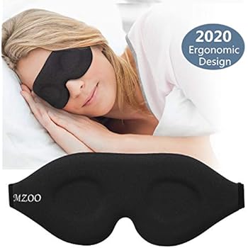 ZGGCD 3D Sleep Mask, New Arrival Sleeping Eye Mask for Women Men, Contoured Cup Night Blindfold, Luxury Light Blocking Eye Cover, Molded Eye Shade with Adjustable Strap for Travel, Nap, Yoga, Black