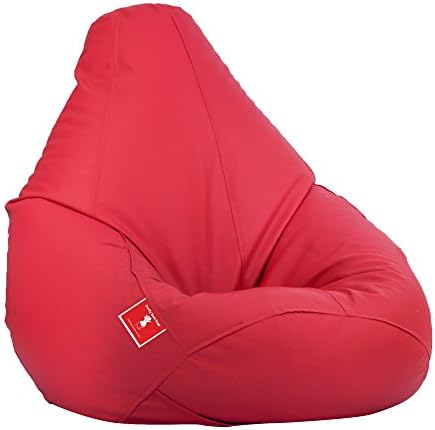 ComfyBean - Bean Bag - Teardrop Shape - Size XXL - with Fillers - Filled with Beans (Pink)