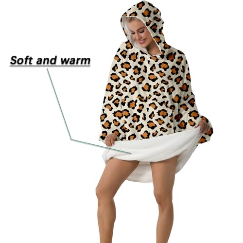 DARRENVAN WEARABLE BLANKET HOODIE ADULT KIDS CHRISTMAS OVERSIZED HOODED BLANKET SOFT COMFORTABLE